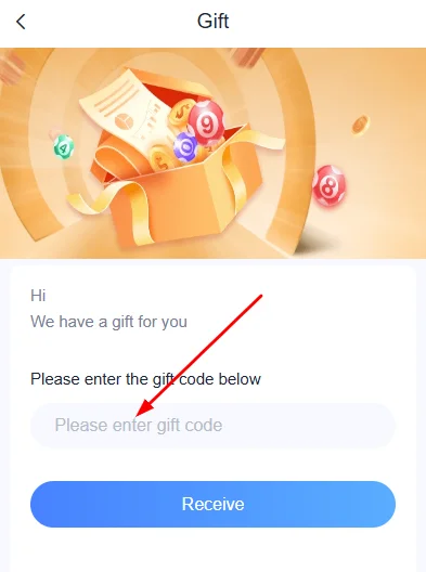  Enter your gift code carefully